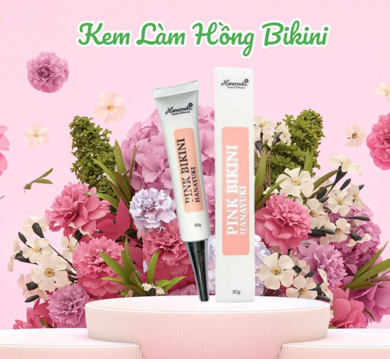 Kem Làm Hồng  Bikini Pink Bikini Hanayuki Làm Đẹp Da Nữ Women Dưỡng Body Dưỡng Da Body kem  bôi Vitamin E