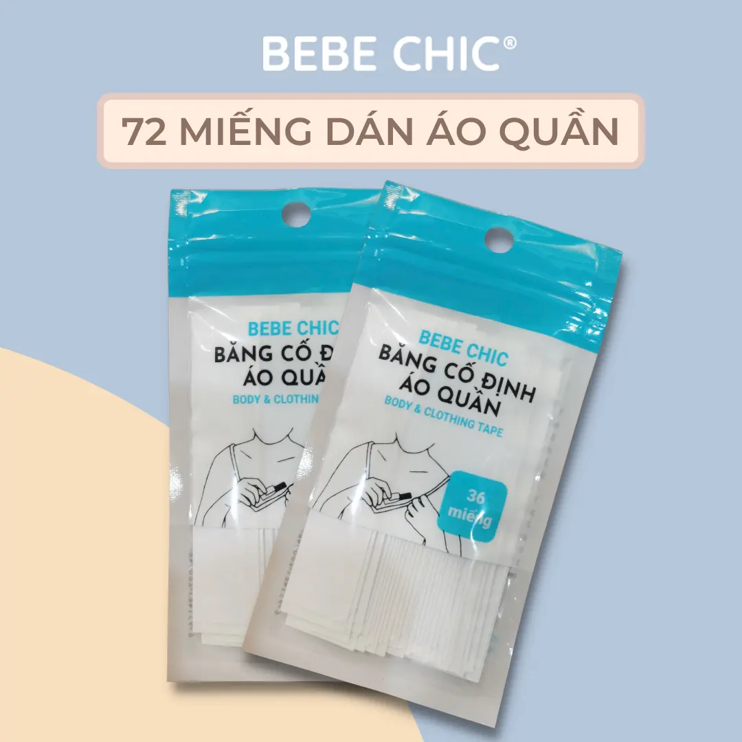 (Deal Livestream) Combo 72 Miếng Dán Cố Định Quần Áo - Băng Dính Thời Trang BEBE CHIC