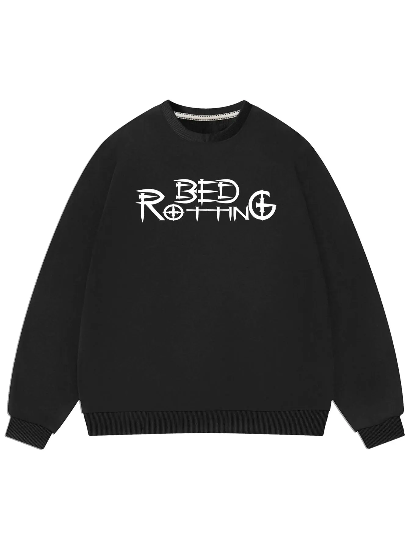 Men's Letter Print Crew Neck Sweatshirt, Regular Fit Casual Soft Comfy Long Sleeve Pullover for Fall & Winter, Men's Clothes for Daily Wear