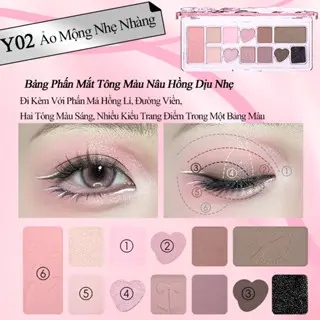 VEECCI CHÍNH HÃNG Bảng Phấn Mắt 11 Ô Ánh Ngọc Trai Lì Đa Chức Năng Phát Triển Màu Sắc Lâu Dài Dễ Bị Nhòe 9.3g YOOMI Cosmetics 7