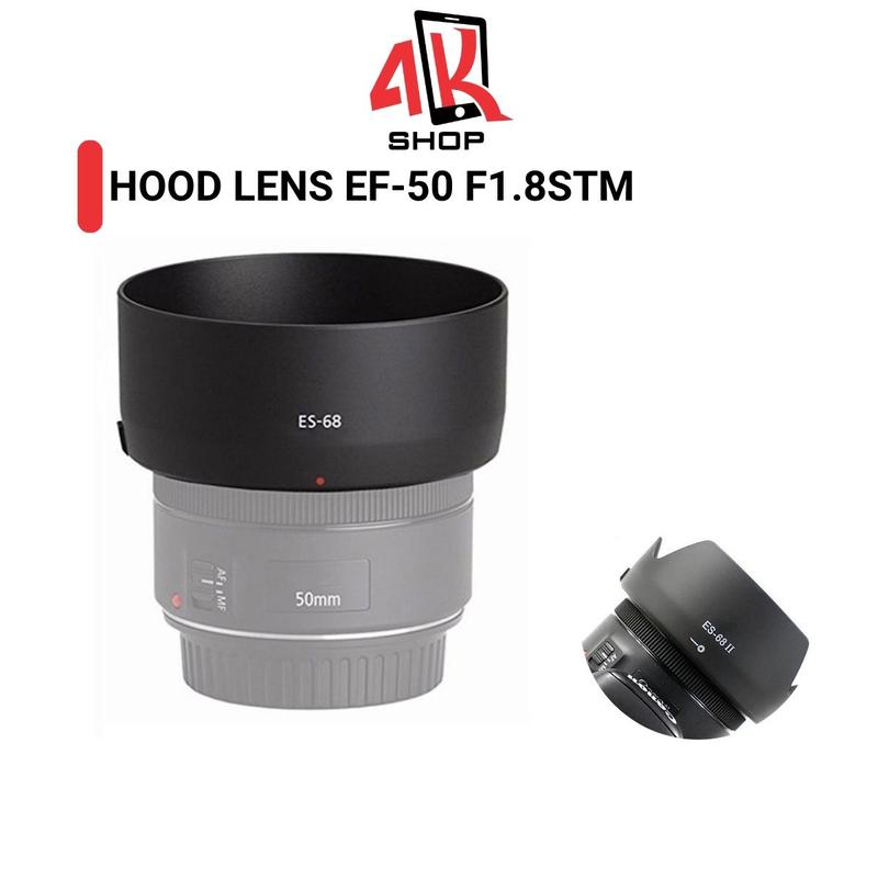 Loa che nắng cho lens canon EF 50mm F1.8stm phụ kiện bảo vệ lens và ống kính Chụp Ảnh Camera