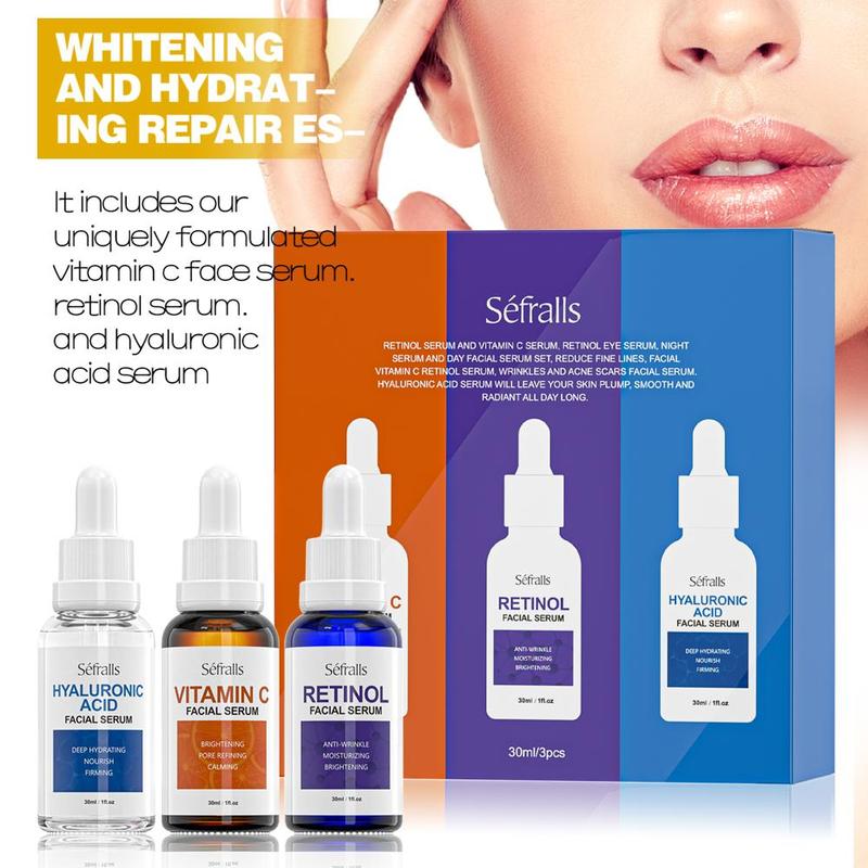 Product Introduction of Lifting Glowing Serums, 3 Counts Moisturizing & Firming Facial Serums for Reducing The Look Or The Signs Of Aging, Skincare Sets 20