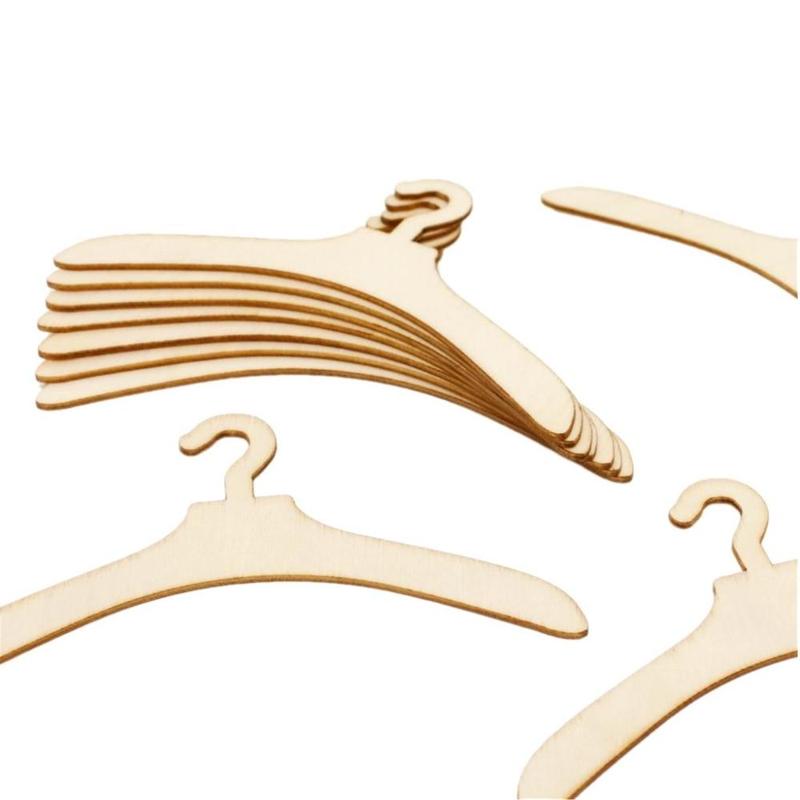 10 Pcs Wooden Hangers for 6 inch Labubu Doll Clothes Outfit Holders Hangers DIY for Labubu Baby Three Upset Duck Dolls Furniture Accessories 2