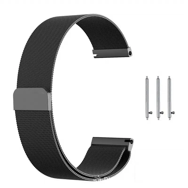[Đủ size] Dây đồng hồ thép lưới khóa nam châm 12 14 16 18 20 22 24mm 5