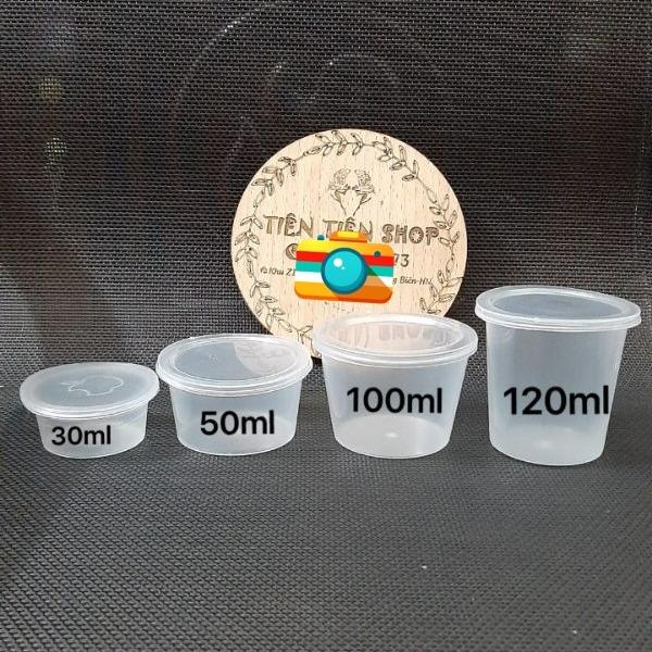 Combo 50 hộp nhựa làm caramen, bánh flan, rau câu...