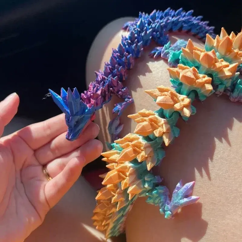 Trứng Rồng In 3D, Mẫu Rồng Có Khớp Nối Toàn Bộ, Có Thể Di Chuyển Và Có Thể Xoay Được, Đồ Chơi Trẻ Em, Trang Trí Để Bàn, 1 / 2 Cái Mô Hình Toy 5