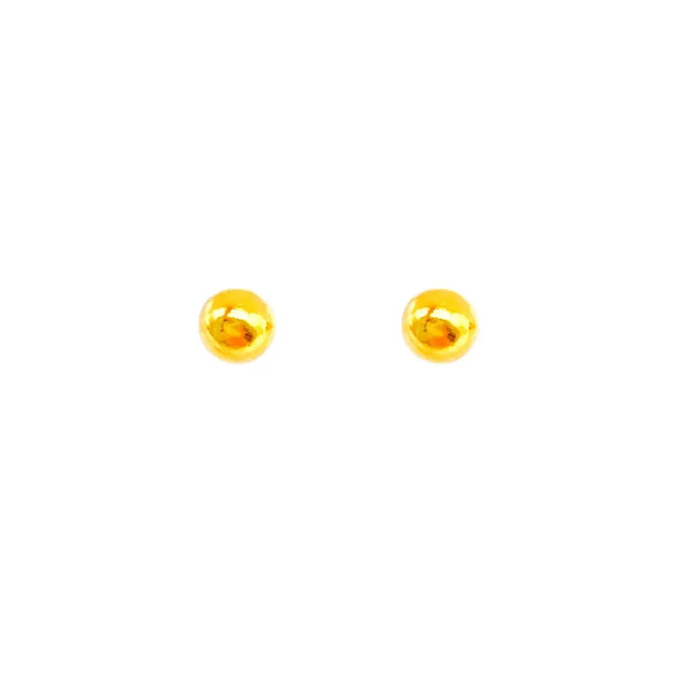 Top Cash Jewellery 916 Gold Polish Bead Earrings [E0884]