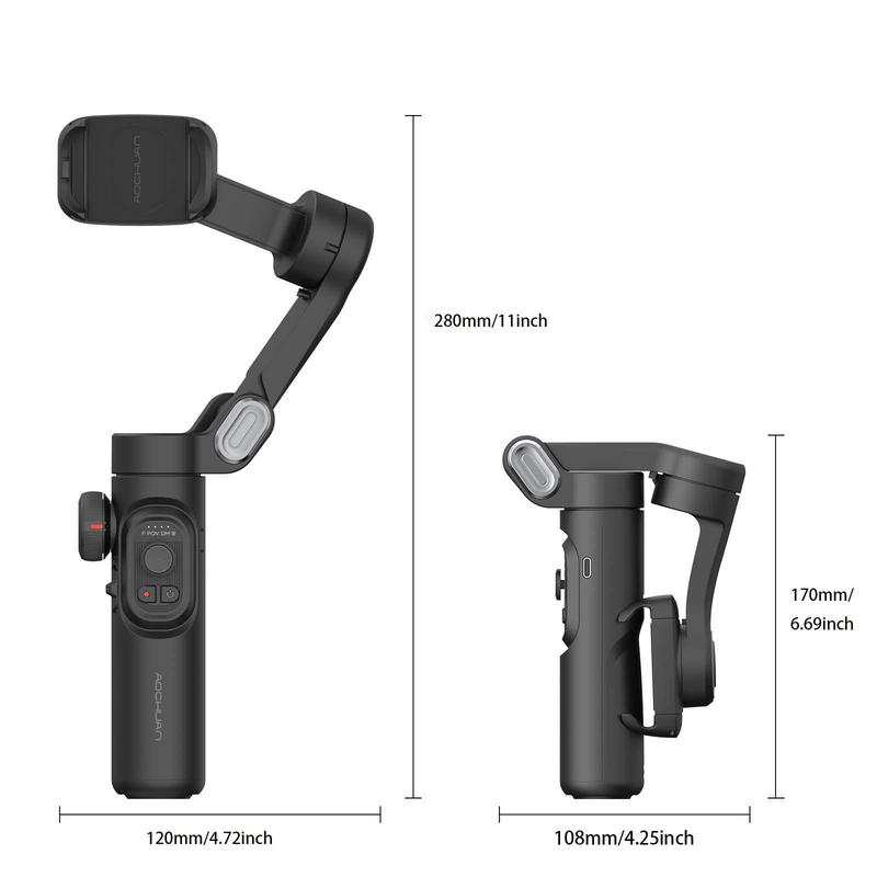 3 Axis Anti-shake Shooting Tripod Stand, Summer Auto Face Tracking Gimbal Stabilizer, 360° Rotation Smartphone Gimbal Stabilizer, Selfie Phone Tripod Stick for iPhone, Camera Tripod 1