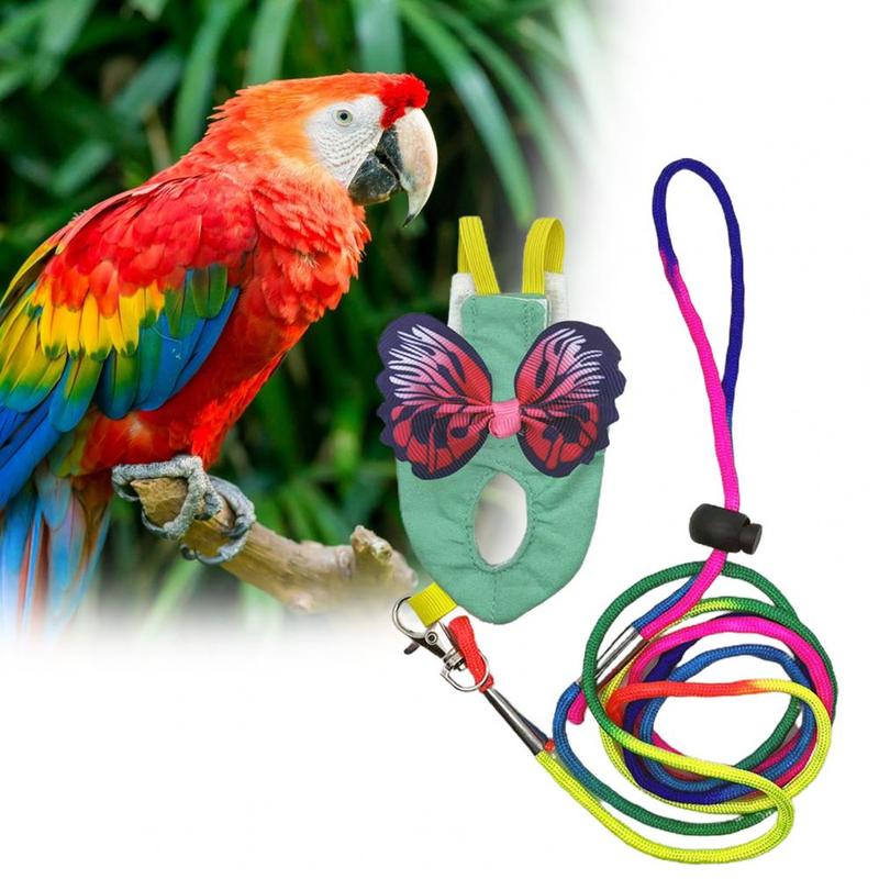 Product Introduction of Parrot Harness Elastic Shoulder Strap Parrot Flight Suit Leak-proof Parrot Flying Vest Parrot Flying Diaper Bird Clothes 17