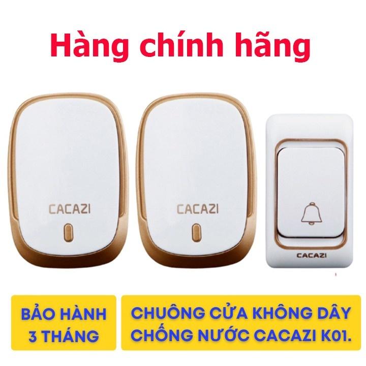 Chuông cửa không dây Cacazi cực tốt K01 (chuông bấm), tặng thêm pin, bảo hành 1 đổi 1 trong 3 tháng