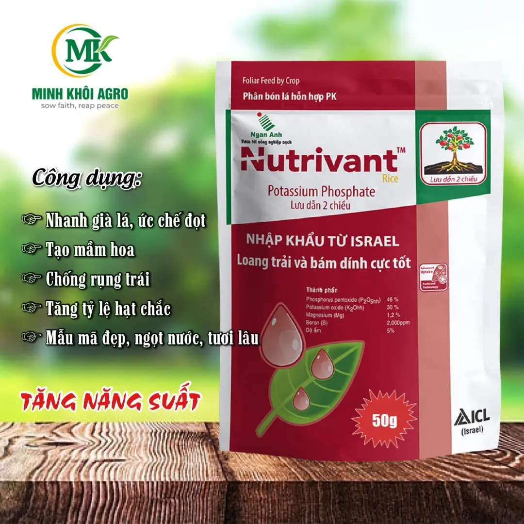 Phân bón Nutrivant Rice - Nhập khẩu từ Israel