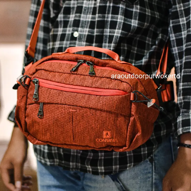 consina silvertone tas slempang/tas pinggang/sling bag/waist bag pria dan wanita 2