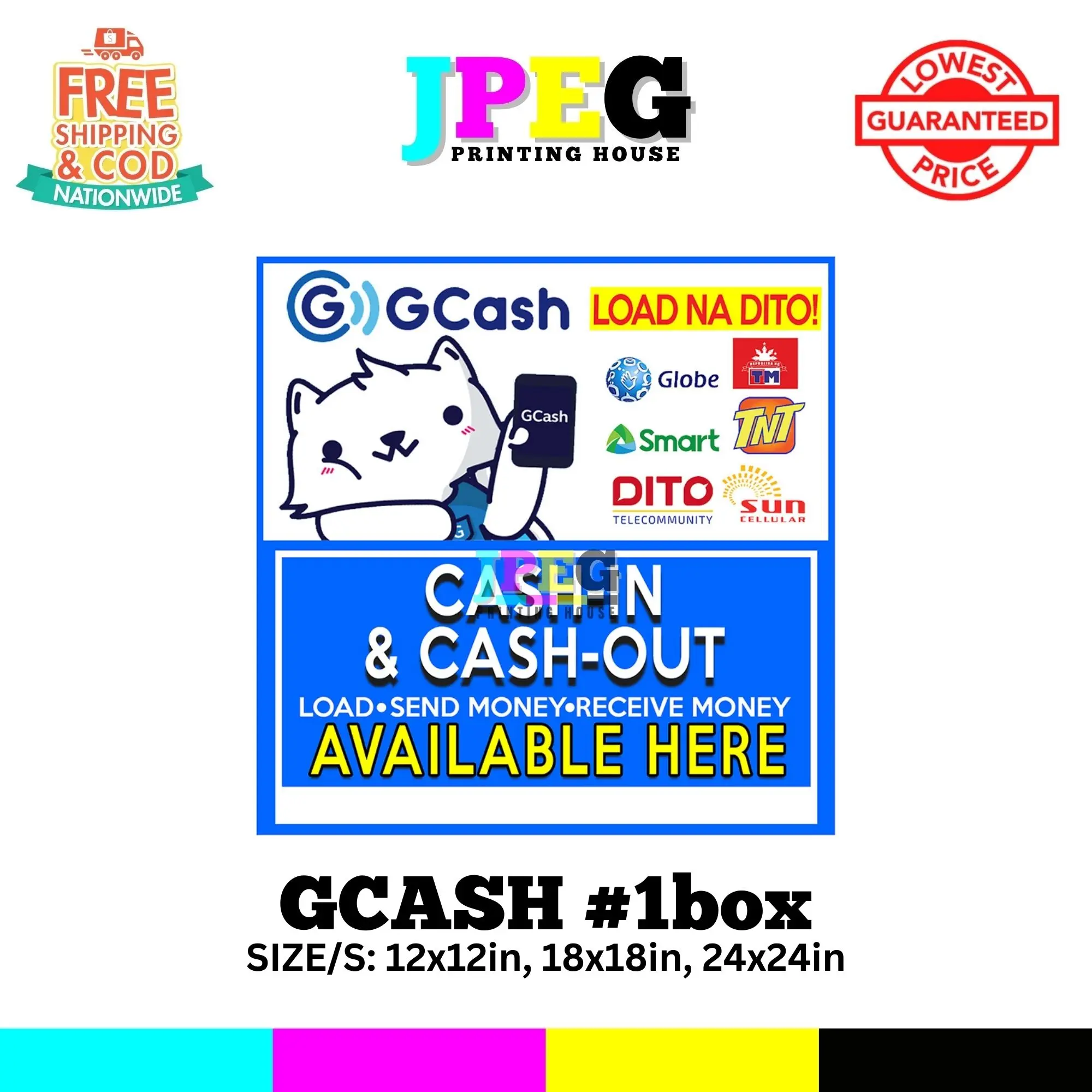 GCASH #1box Tarpaulin Cash in Cash Out - Affordable & High Quality Tarp SQ FP 1TARP
