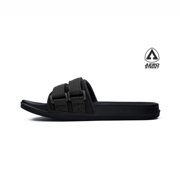 Aerostreet 39-44 Romeo Hitam Hitam - Sandal Selop Slip On B1AAA 6