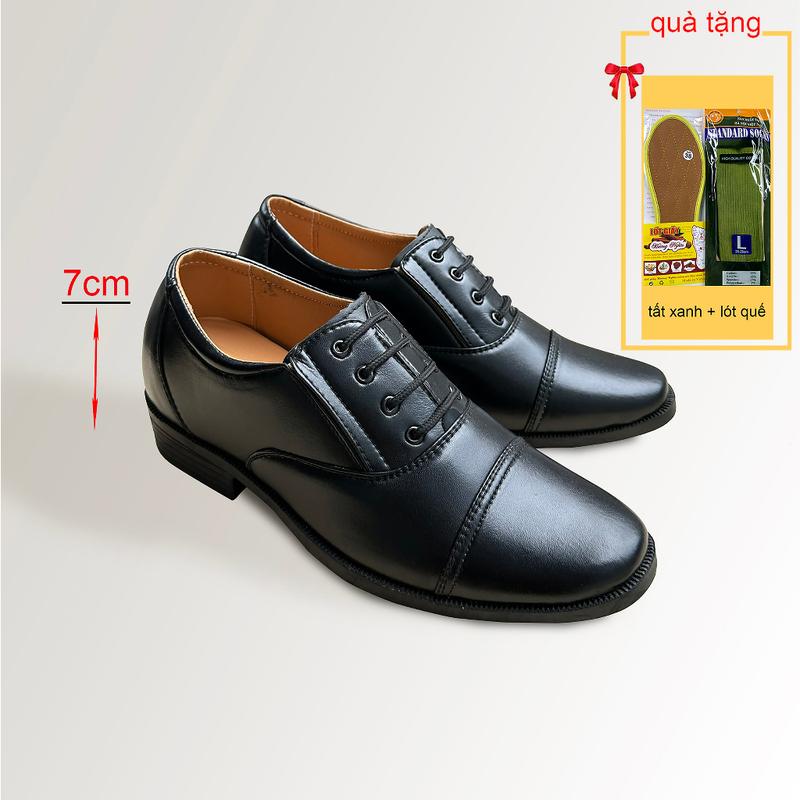  Giày Lười Da Nam Tăng Chiều Cao 6,5cm mã TC. Tặng 1 đôi tất và 1 đôi lót giày 