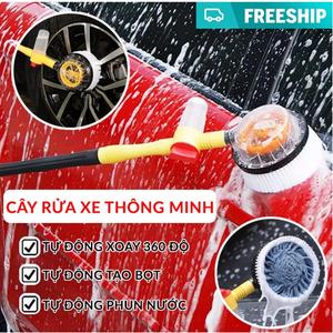 Chổi Rửa Xe Ôtô Tự Xoay 360 Độ - Tiện Lợi Sử Dụng Dễ Dàng Giúp Tiết Kiệm Công Sức Mỗi Khi Lau Rửa Xe