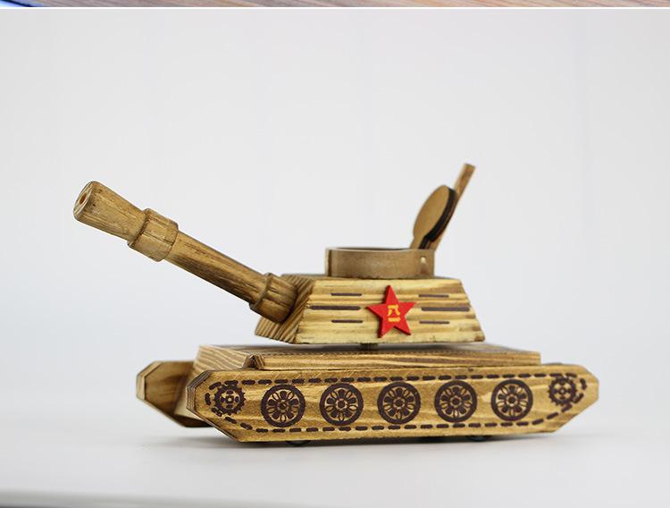 Product Introduction of 【Wooden tank】Simulation Military Model Tank Crafts Wooden Toys 9