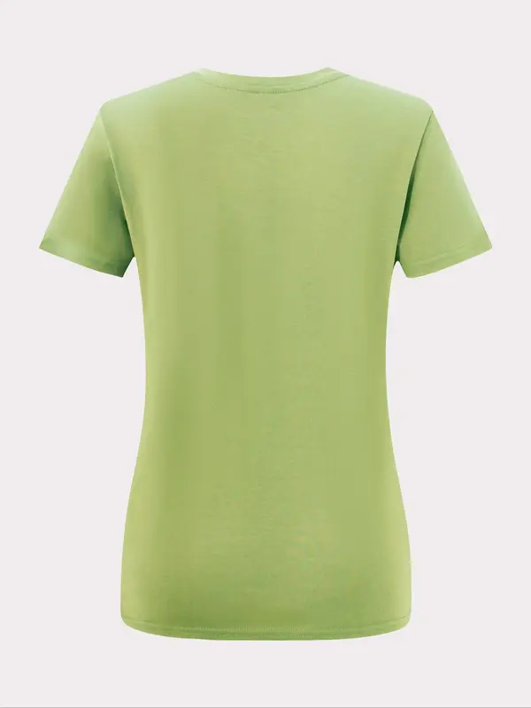 Women's Heart Print Round Neck Basic Tee, Casual Short Sleeve Crew Neck T-shirt for Summer, Fashion Women's Top for Daily Wear 5