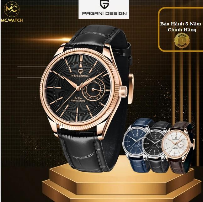 Đồng Hồ Nam PAGANI DESIGN Cellini Date- Máy Pin VH65 Sk Nhật Mặt Size 40mm Mặt Kính Sapphire Chống Nước 200M +Phụ Kiện Đeo Tay Watch