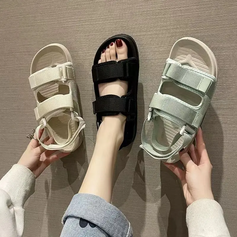 [2725 Positive Reviews] Summer Dopamine Sports Sandals Couple Beach Shoes Super Soft Fashion Versatile Velcro Non-slip Waterproof Sandals for Women
