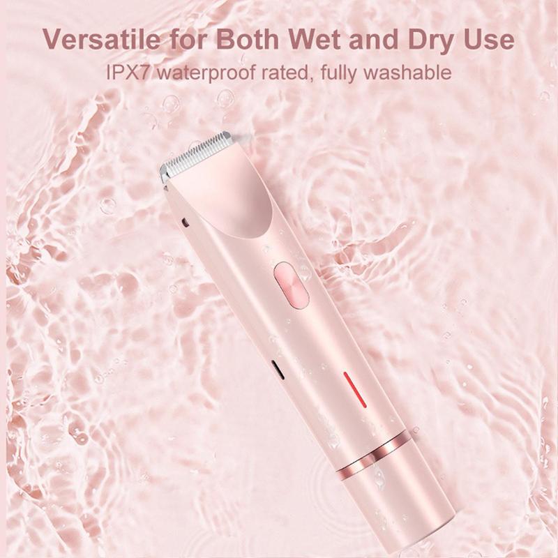 Product Introduction of Electric Hair Trimmer Kit, 1 Count Rechargeable 2 in 1 Body & Face Hair Trimmer & Accessories, Waterproof Hair Removal Tool for Women 5