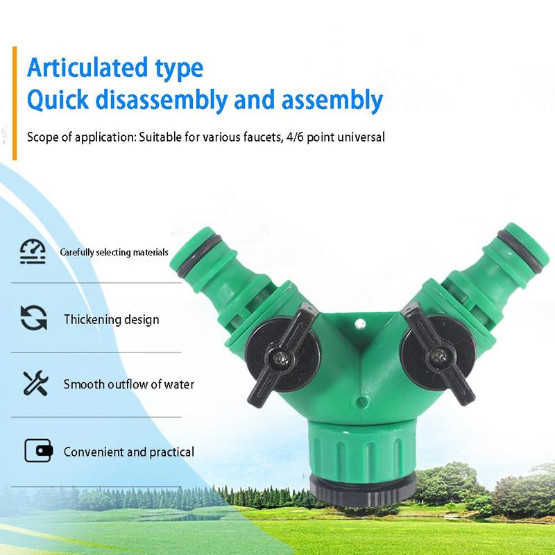 Switch Valve Diverter Joint Diverter Outdoor Garden Water Pipe Faucet Diverter Double Adapter Connector 3
