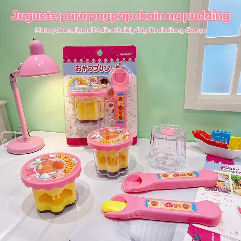 Jelly Pudding Set Pretend Play Food Feeding Toy Strawberry Pudding ...