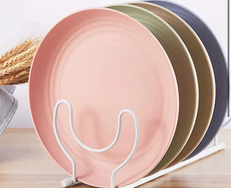MIISOO Piring Makan Saji Bulat Gandum Wheat Straw Piring Snack Bahan Jerami Gandum Tahan Banting 15cm Mini Plate Kitchenware 1
