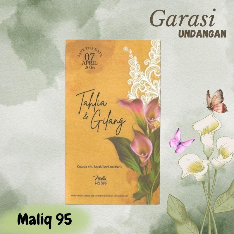 Undangan Pernikahan MALIQ 95 Elegan Modern Paket Lengkap 100 PCS Gratis Label & Plastik - JanjiKita | Default