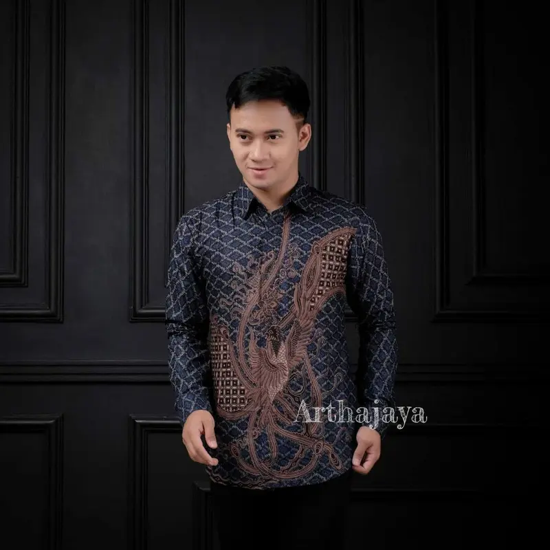 Baju batik pria lengan panjang modern - Kemeja batik pria lengan panjang - Batik pria 1