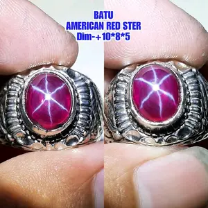 BATU CINCIN AMERICAN RED STER RING TANAM