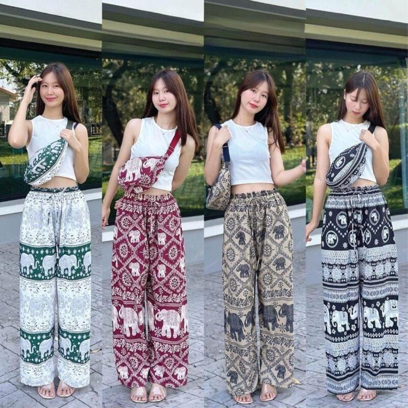 Quần ống suôn lanh thổ cẩm Nam Nữ Women Ong Pants  SIZE 40-65 KG  Nhiều mẫu  