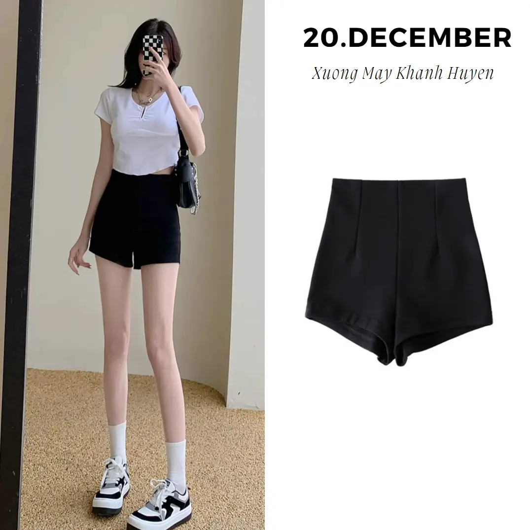 [DEAL MỞ BÁN] Quần Đùi Short Idol Cạp Cao Tôn Dáng Vải Umi dày dặn co giãn 4 chiều kiểu dáng sooc ôm body