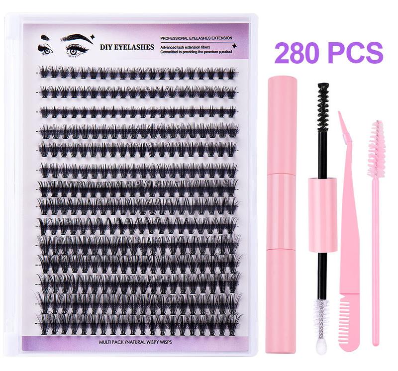 Product Introduction of European and American Thick Large Displacement 280 Clusters D Curved DIY Eyelash Segmented Single Cluster Grafting False Eyelashes 0