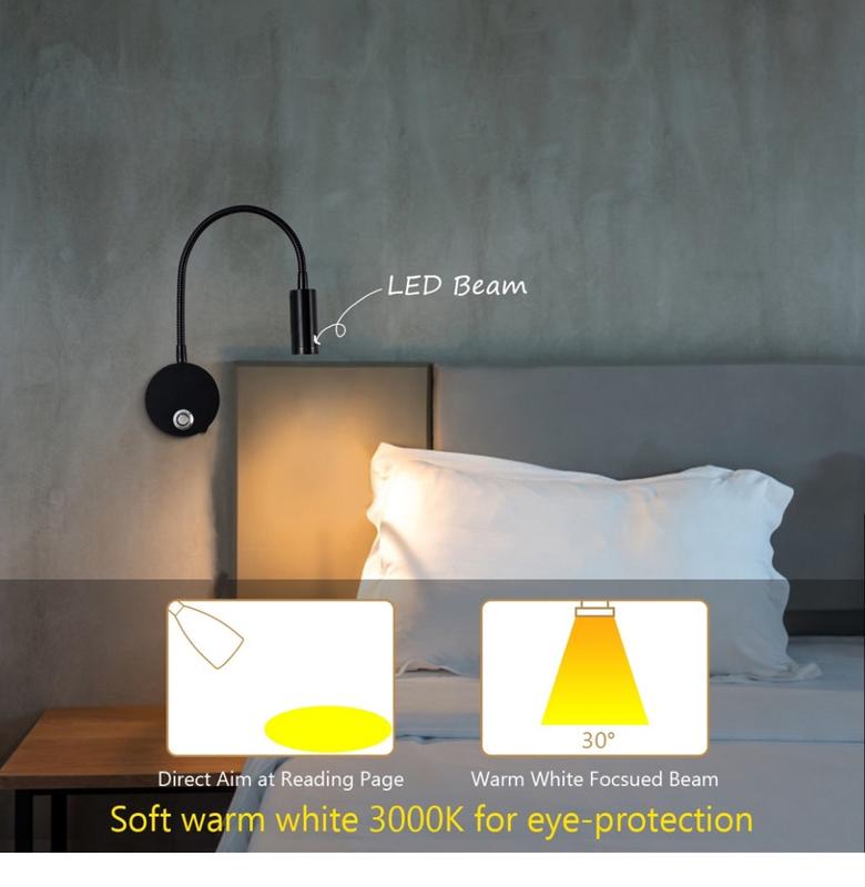 Đèn tường, đèn tường đầu giường, đèn rọi đọc sách cho khách sạn, homestay