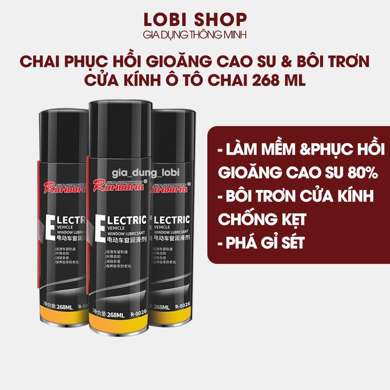 Chai xịt bảo dưỡng bôi trơn gioăng cao su cửa kính xe ô tô  268ml