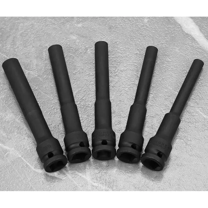 4PCS Mata Kunci Shock Cover /  Kunci Shock Panjang / 8-14mm Extra Panjang 130mm (13cm) High Hardness 1/2 Hex Socket Head Adapter for Electric Wrench and Lithium Wrench Driver Socket Sleeve 7