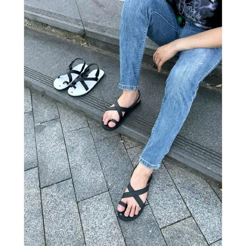 sandal nam nữ quai chéo xỏ ngón dép chữx 0