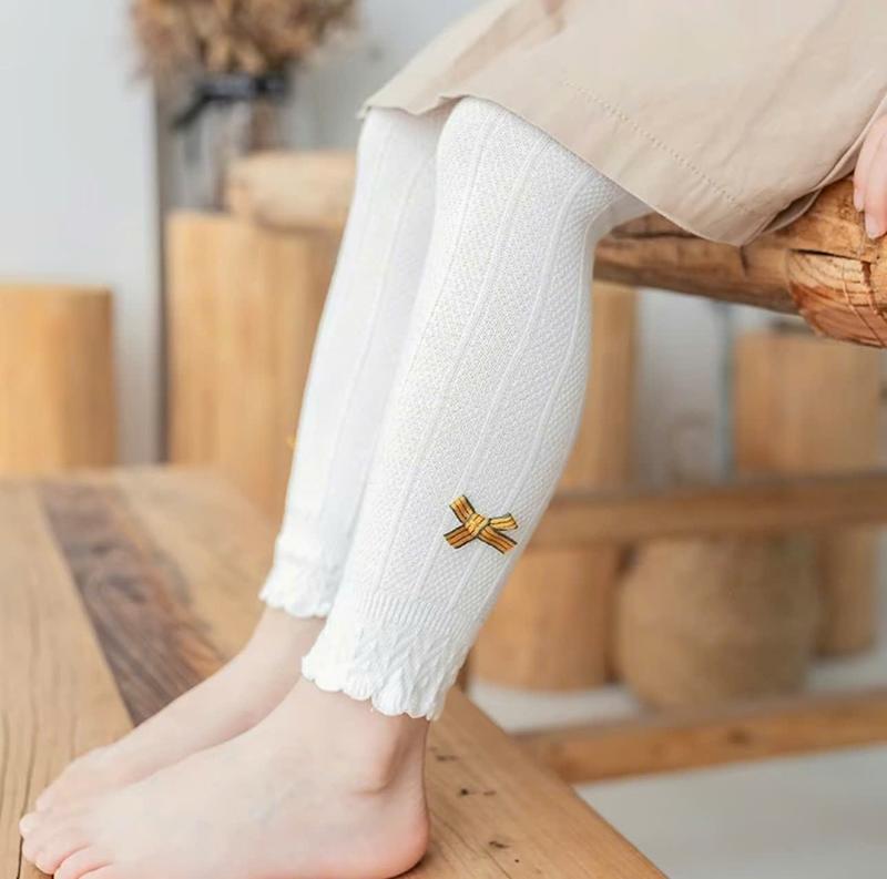 <NƠ> Quần Tất Len NƠ Không bàn Xinh Xắn Mềm Đẹp Cho Bé Gái 3 tháng - 6 Tuổi quần legging xuất hàn đính nơ siêu cute cho bé. co dãn 4 chiều