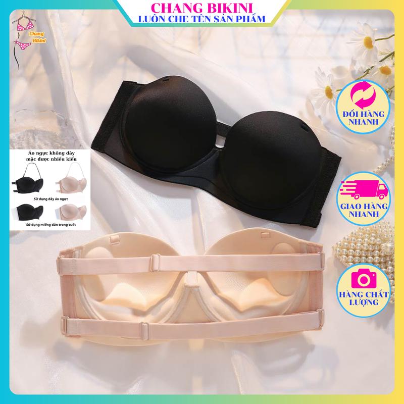  Áo lót quây chống tụt,có gọng,hở lưng kèm dán silicol tàng hình Women Nữ 