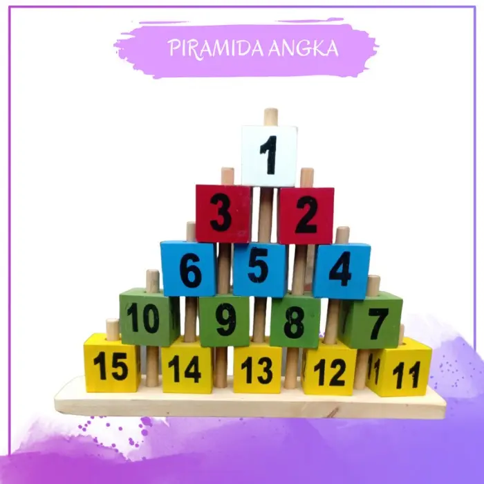 Mainan edukasi - Balok Piramida Angka