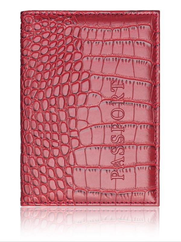 Crocodile Embossed Pu Leather Travel Passport Holder, Minimalist Plain Passport Cover for Women & Men, Slim Travel Wallet Accessories 3