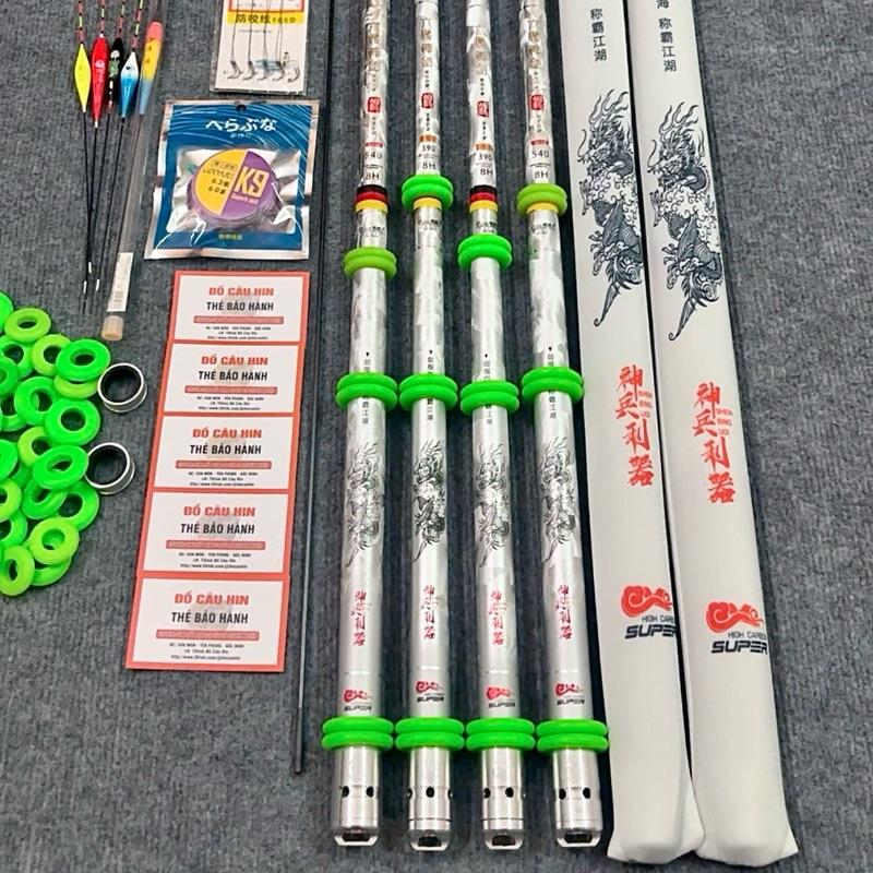 BẢN NÂNG CẤP - BH 1 NĂM 1 LÓNG Lục mạch thần kiếm 8H + 8 món quà tặng: 1 phao đèn + 4 phao chuyên đài + 1 bộ trục + 1 ngọn zin + 1 bộ thẻo 10 lưỡi Fishing Câu Cá Fish Bắt Cá Đi Câu