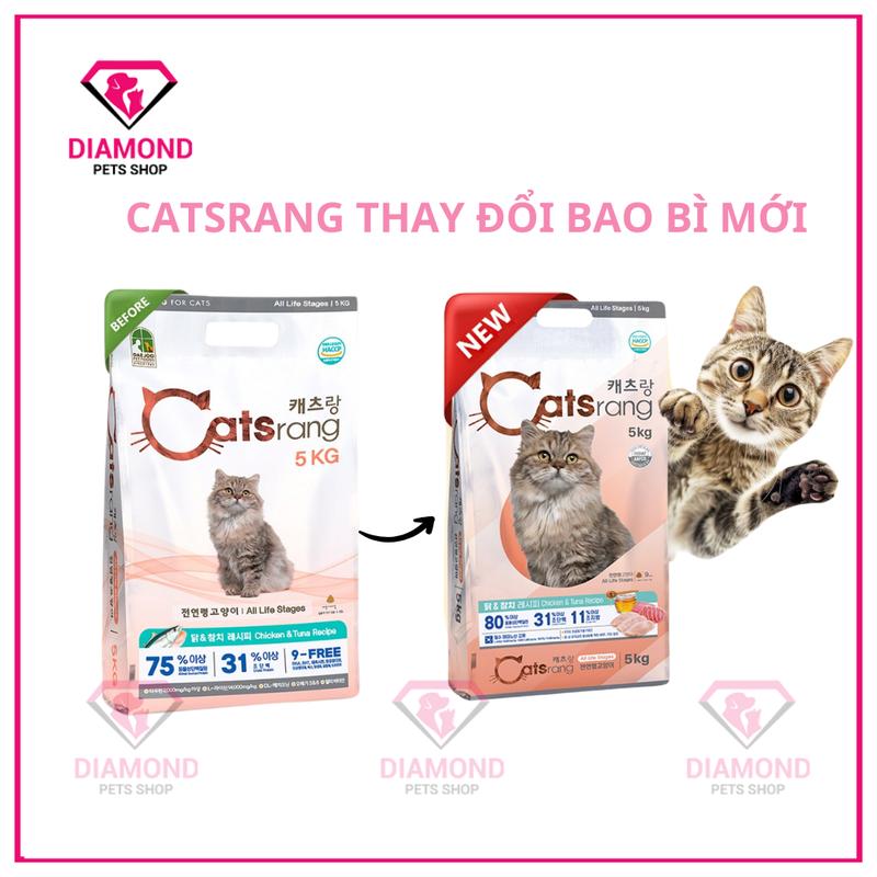 CATSRANG 5KG Hạt thức ăn khô dành cho mèo mọi lứa tuổi, hạt khô Hàn Quốc cats  rang 5 kg