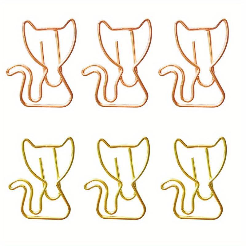 Product Introduction of Cute Cat Kitten Shaped Metal Paper Clip, 10pcs Cartoon Little Cat Bookmark for Notebooks Sticky Notes for Paperwork, Document, and School Supplies 0