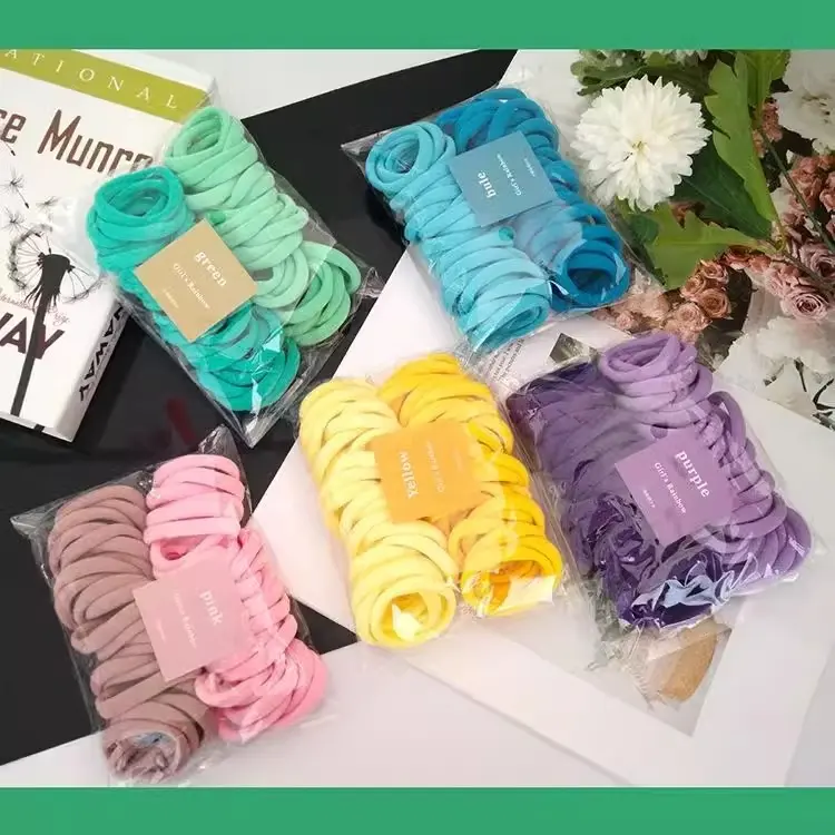 Dây Buộc Tóc Nylon, Dây Buộc Tóc Đàn Hồi, 50 Cái, Dây Buộc Tóc Co Giãn, Dành Cho Phụ Nữ, Dây Buộc Tóc, Dây Buộc Tóc, Băng Đô, Phụ Kiện Tóc Đơn Giản 2