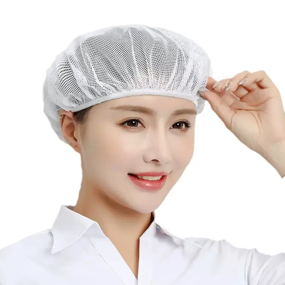 Wholesale Breathable Mesh Work Hat Sanitary Work Wear Cooking Hygienic Cap Hair Nets Chef Hat Hotel Restaurants