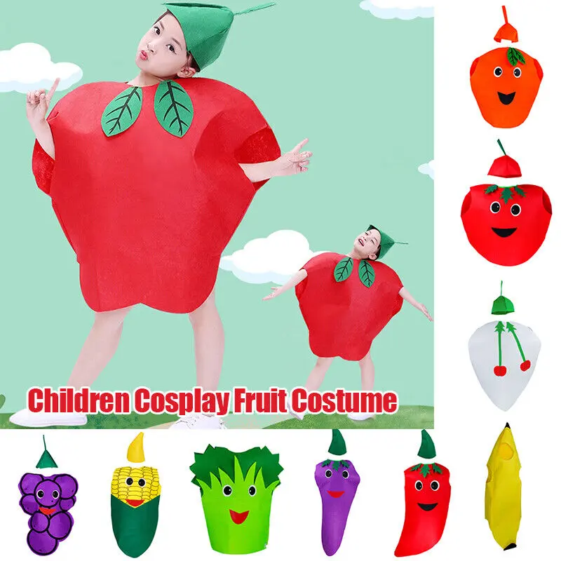 Kids Fruit Costume Outfit Novelty Fruit&Veggie Performance Stage Cosplay Costume