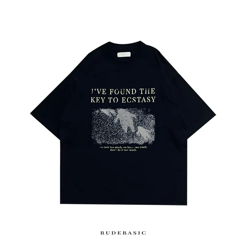 RUDEBASIC - Dark Ecstacy Oversized Tee | Heavy Weight | Tshirt Hitam Pria 3
