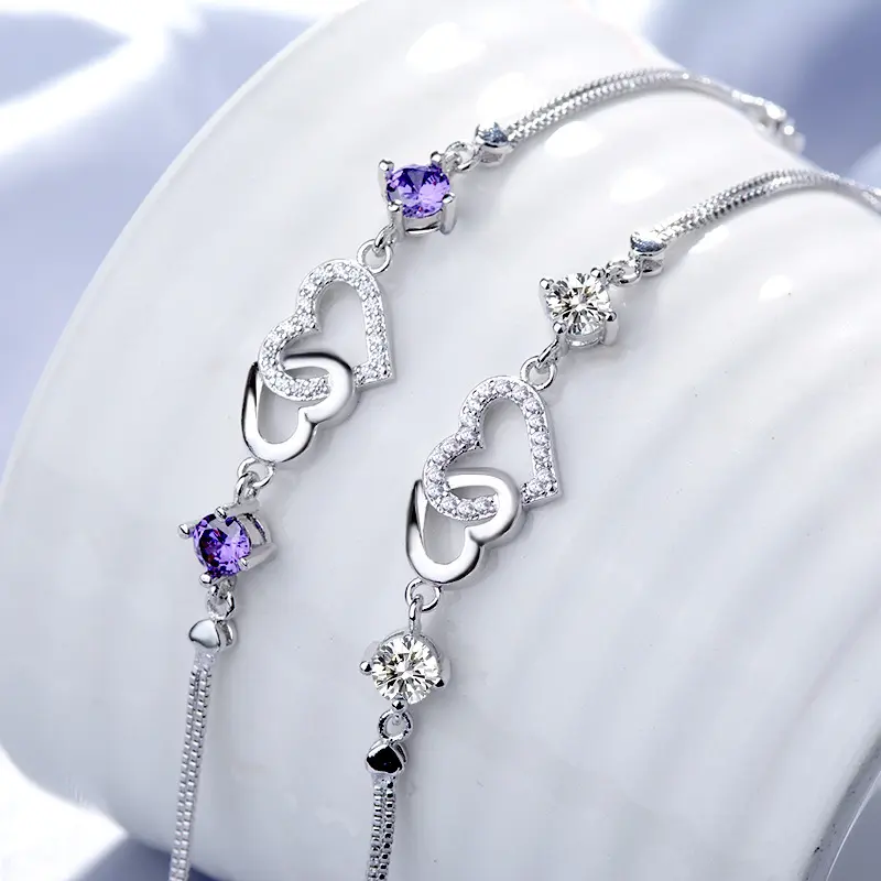 Vòng tay nữ thời trang trái tim ghép  LT28 - Phụ Kiện Thời Trang Việt